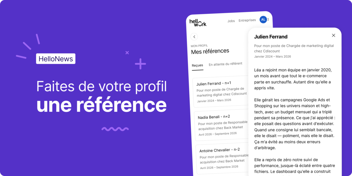 Nouveauté sur votre espace candidat ! Renforcez votre profil grâce à la prise de référence