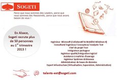 Alsace : 50 postes à pourvoir chez Sogeti