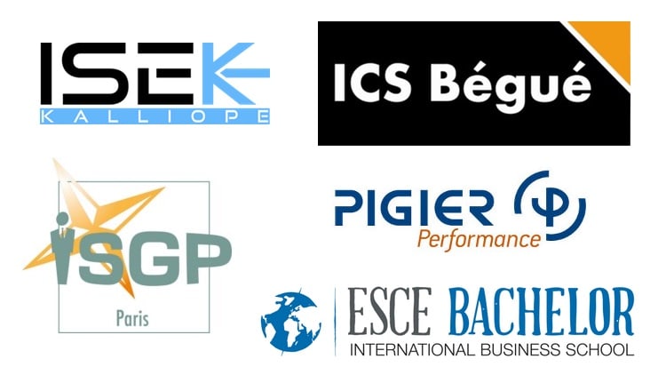 logos des écoles de ressources humaines parisiennes