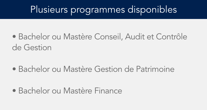 Plusieurs programmes disponibles