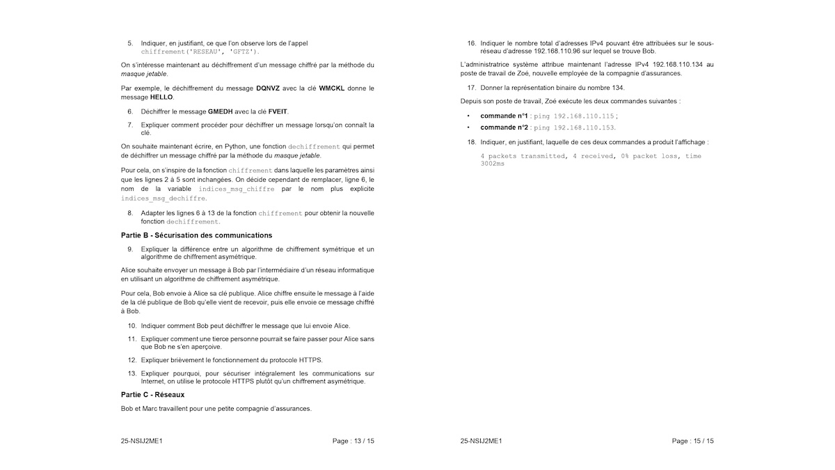 sujets bac nsi 2025