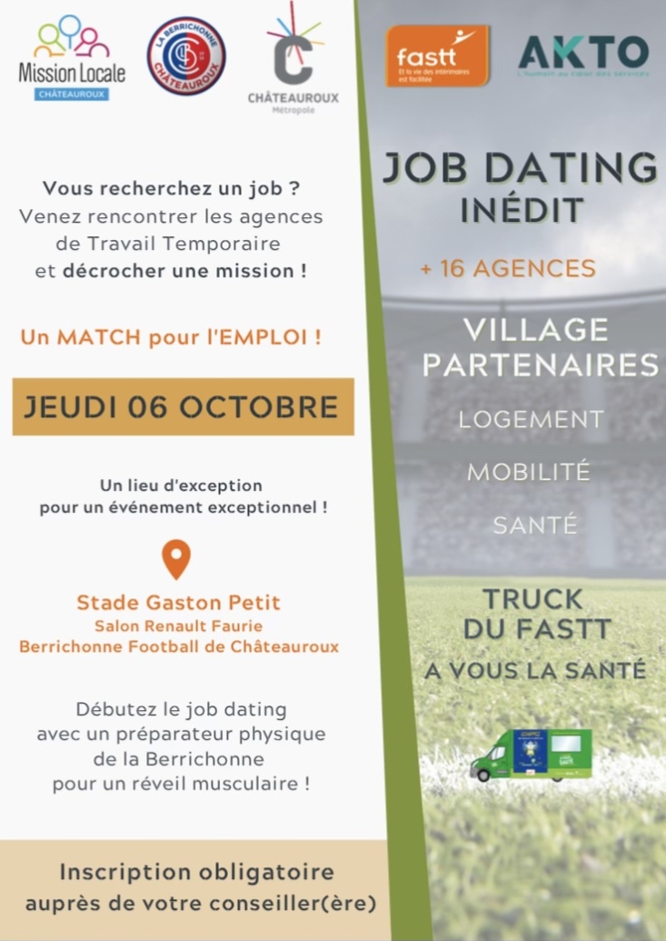 Job dating "Un match pour l'emploi" au stade Gaston Petit