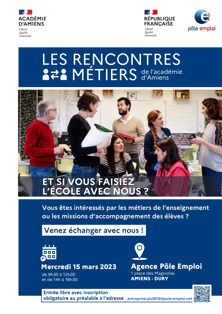 Rencontres Métiers de l'académie d'Amiens le 15 Mars