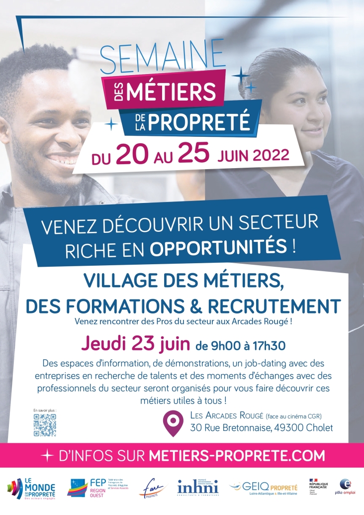 JOB DATING - METIERS DE LA PROPRETE Place Rougé Jeudi 23 Juin