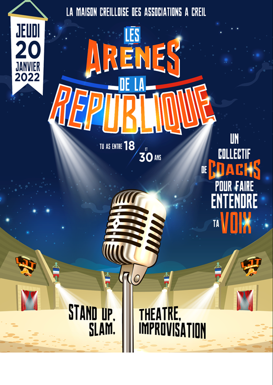 Flyer Les Arènes de la République Concours éloquence