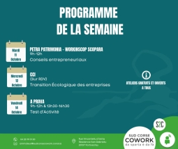 PROGRAMME DES PERMANENCES AU SUD CORSE COWORK 