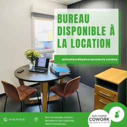 BUREAU DISPONIBLE AU SUD CORSE COWORK