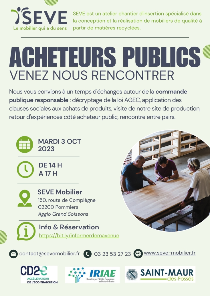 Affiche de la 1ère Porte Ouverte dédiée aux acheteurs publics