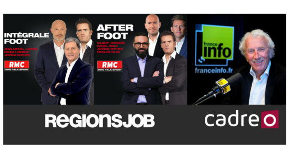 Partenariats : RegionsJob et ParisJob sur RMC, Cadreo sur France Info