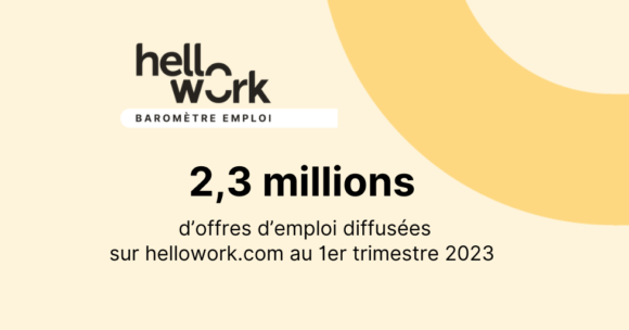 Baromètre de l’emploi : 2,3 millions d’offres d’emploi diffusées au 1er trimestre 2023 !