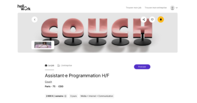 Hellowork x Couch by Lena Situations – offre emploi
