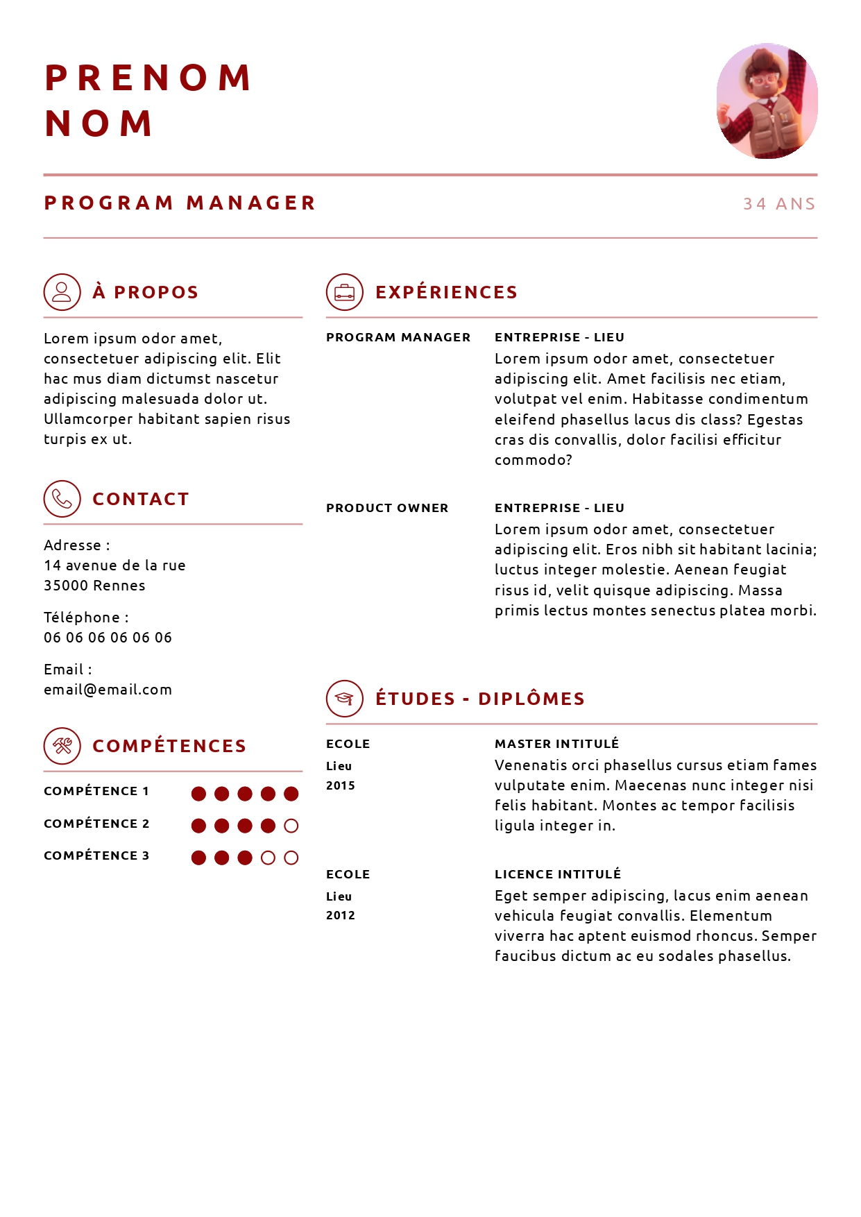 Modèle de CV Design