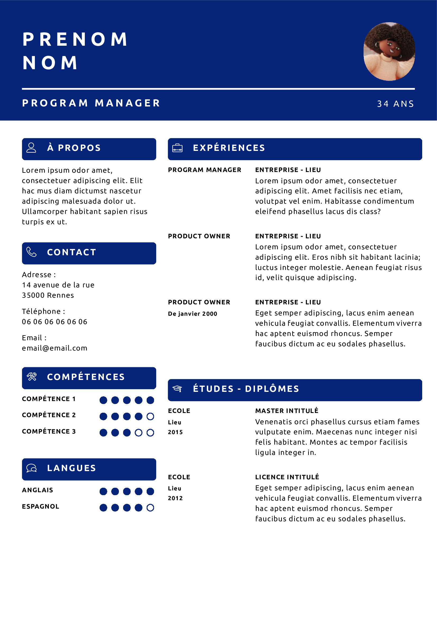 Modèle de CV Original