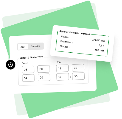 Calcul temps de travail Calcul heures de travail