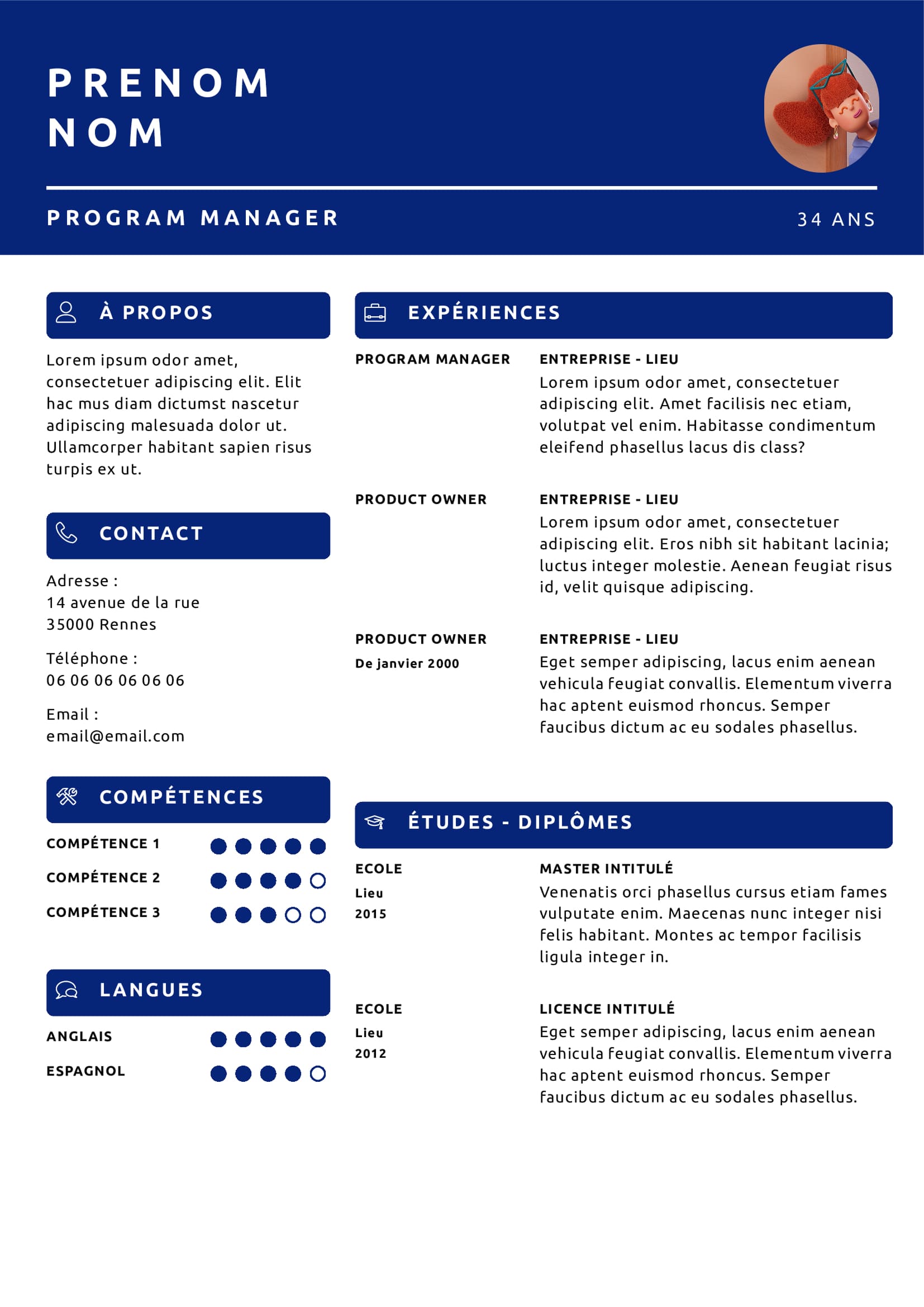 Modèle de CV Original