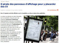 Des CV géants sur panneaux d’affichage