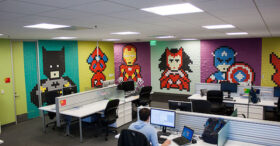 Comment transformer la déco d’un open-space avec 8024 Post-it ?
