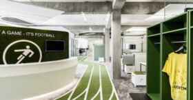 Les bureaux complètement foot de la start-up Onefootball