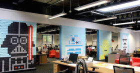 3579 Post-It pour décorer un open space avec des héros de Star Wars