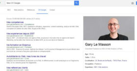 Le CV Google de Gary Le Masson, consultant freelance SEO & web analytics