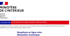 Confinement : une nouvelle attestation de déplacement à télécharger