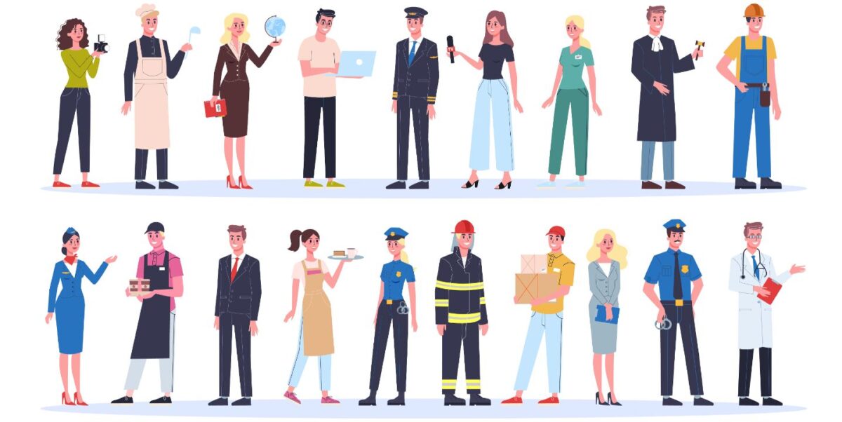 France Stratégie a classé les professions en six grands groupes de métiers.