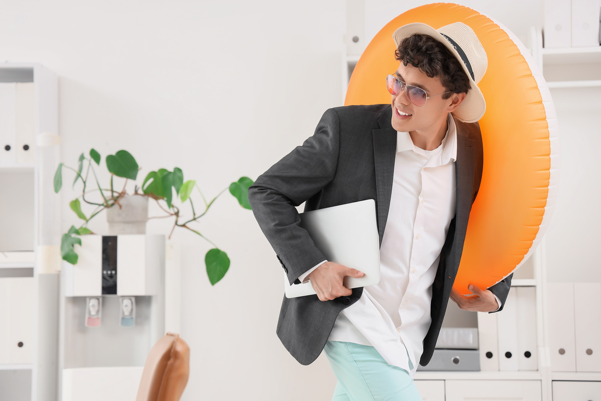 Départ en vacances bureau