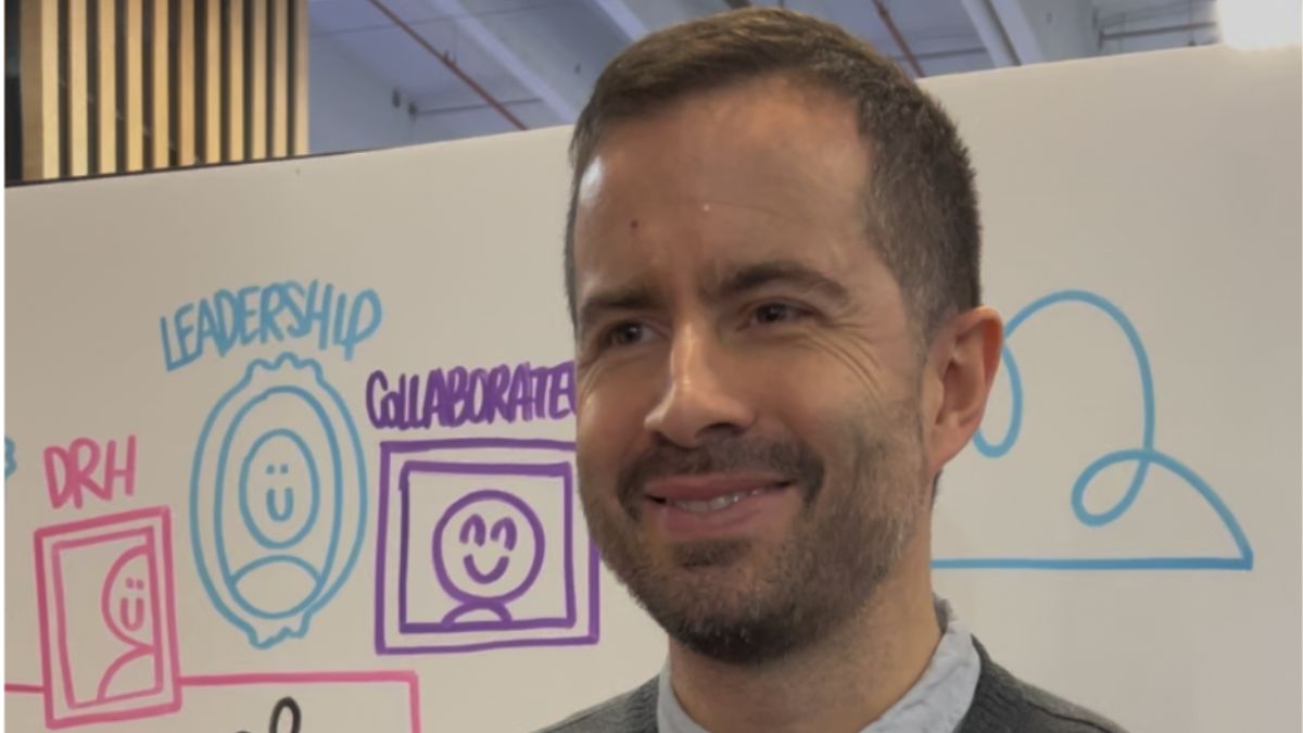 Yann Ferguson, directeur scientifique du LaborIa au salon HR Technologies, à Paris, en janvier 2025.