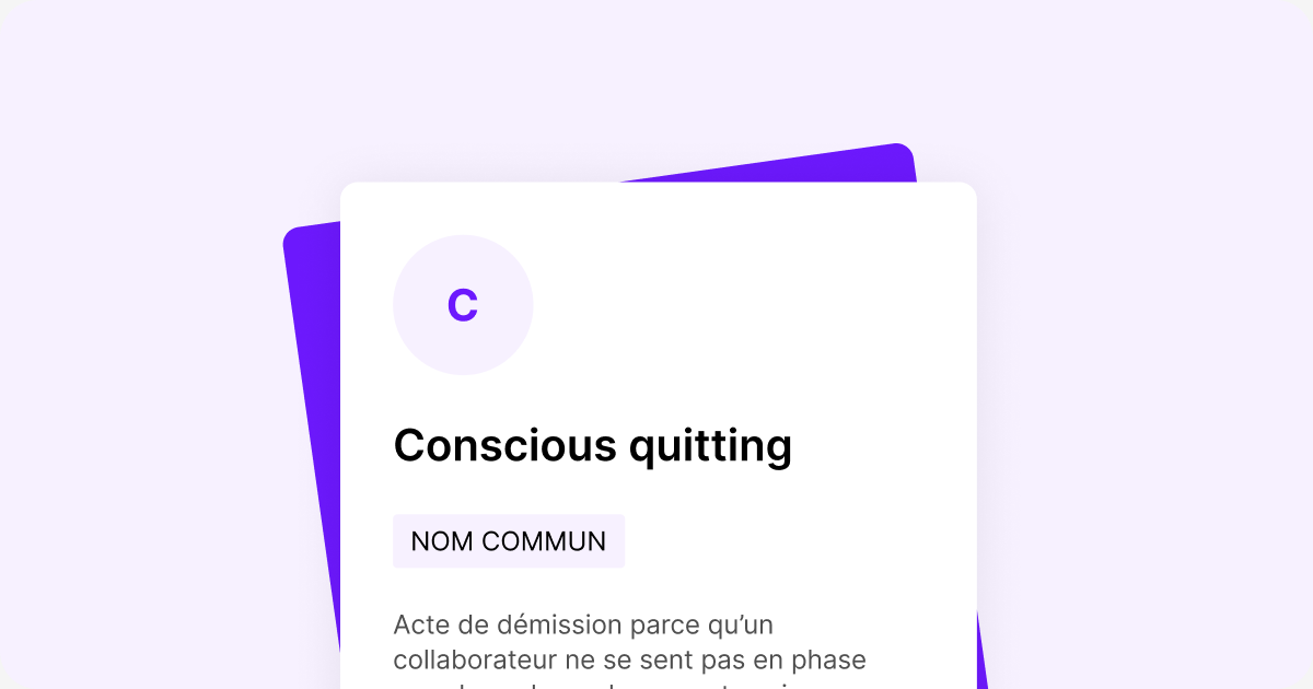 conscious quitting mot RH
