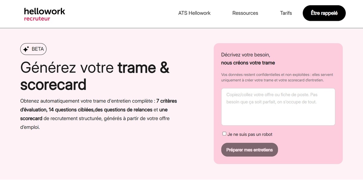 générateur scorecard