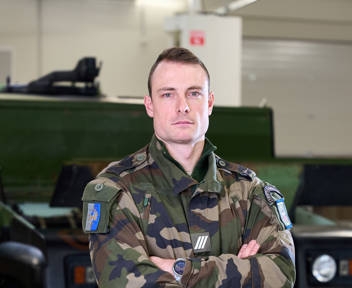 Chef Arnaud, 7e RMAT, mécanicien à la 1ère compagnie maintenance mobilité
