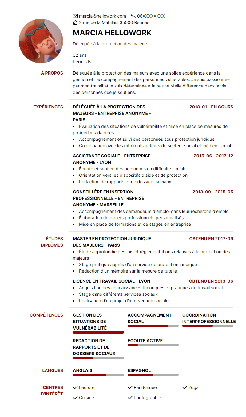 Modèle CV Mandataire judiciaire Exemple CV Mandataire judiciaire