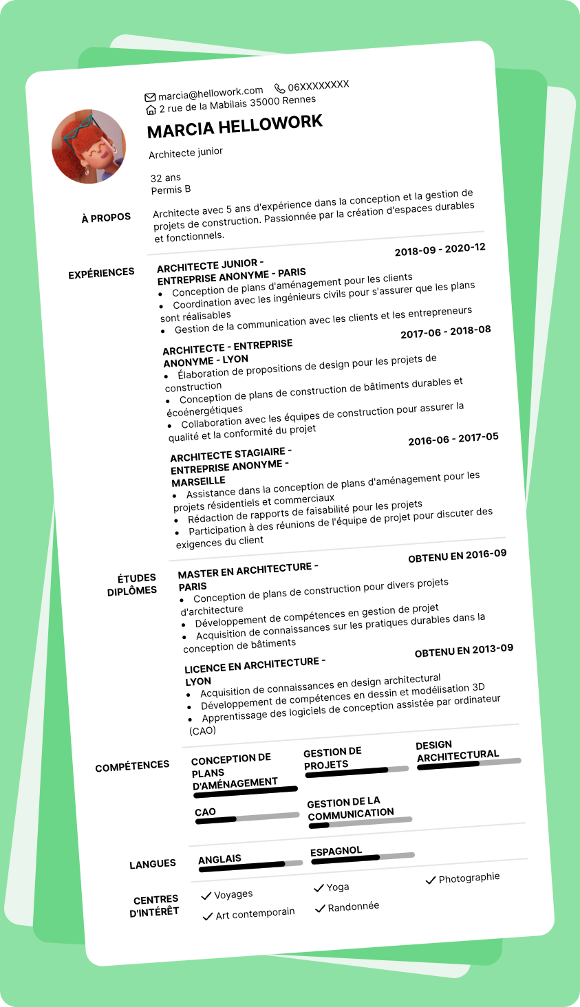 Exemple CV Architecture