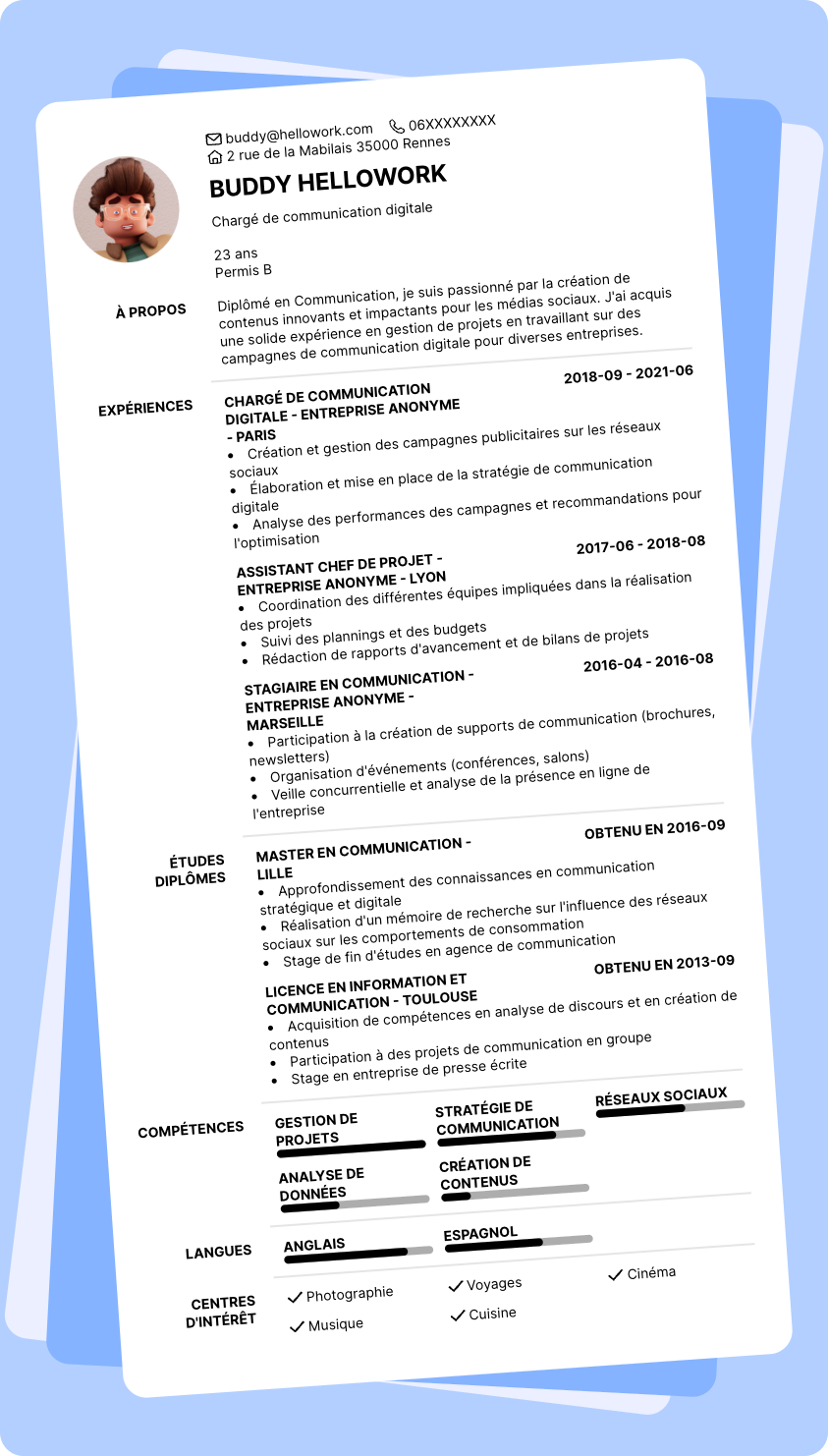 Exemple CV Communication