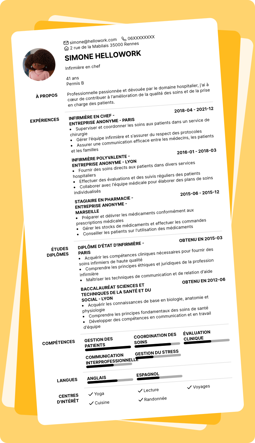 Modèle CV Hospitalier Exemple CV Hospitalier