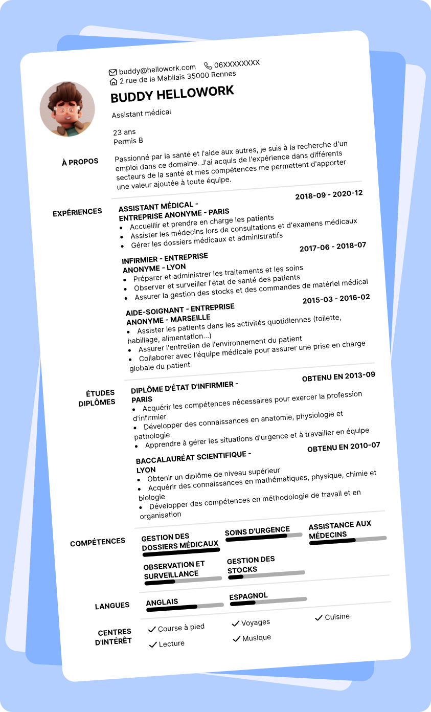 Exemple CV Santé