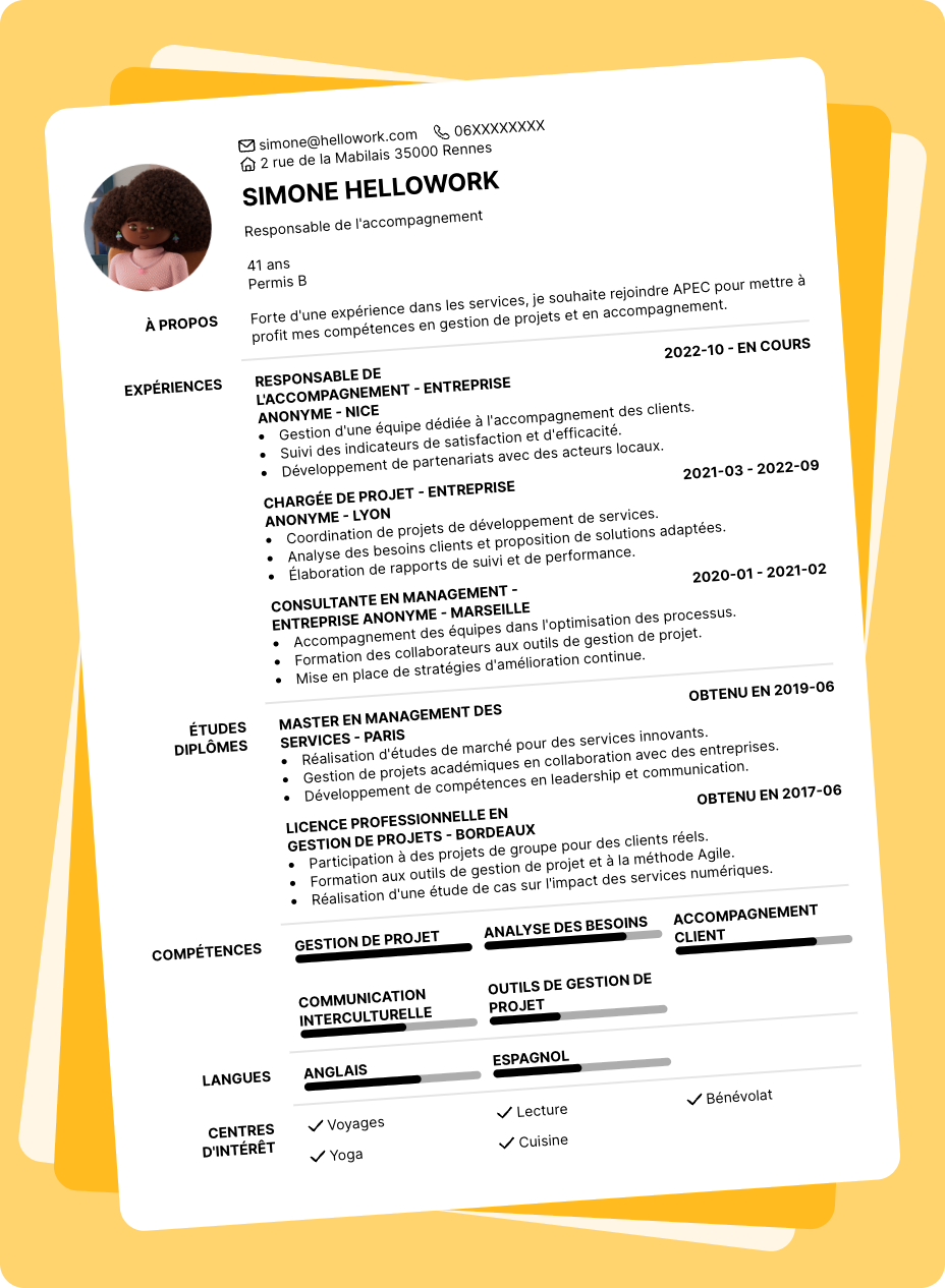Exemple CV APEC