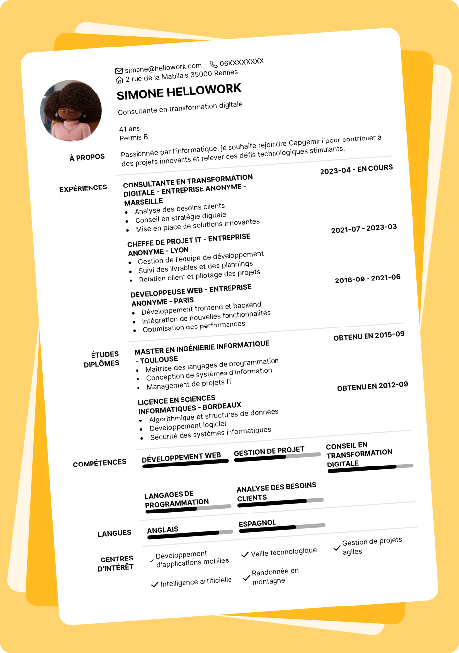 Exemple CV Capgemini