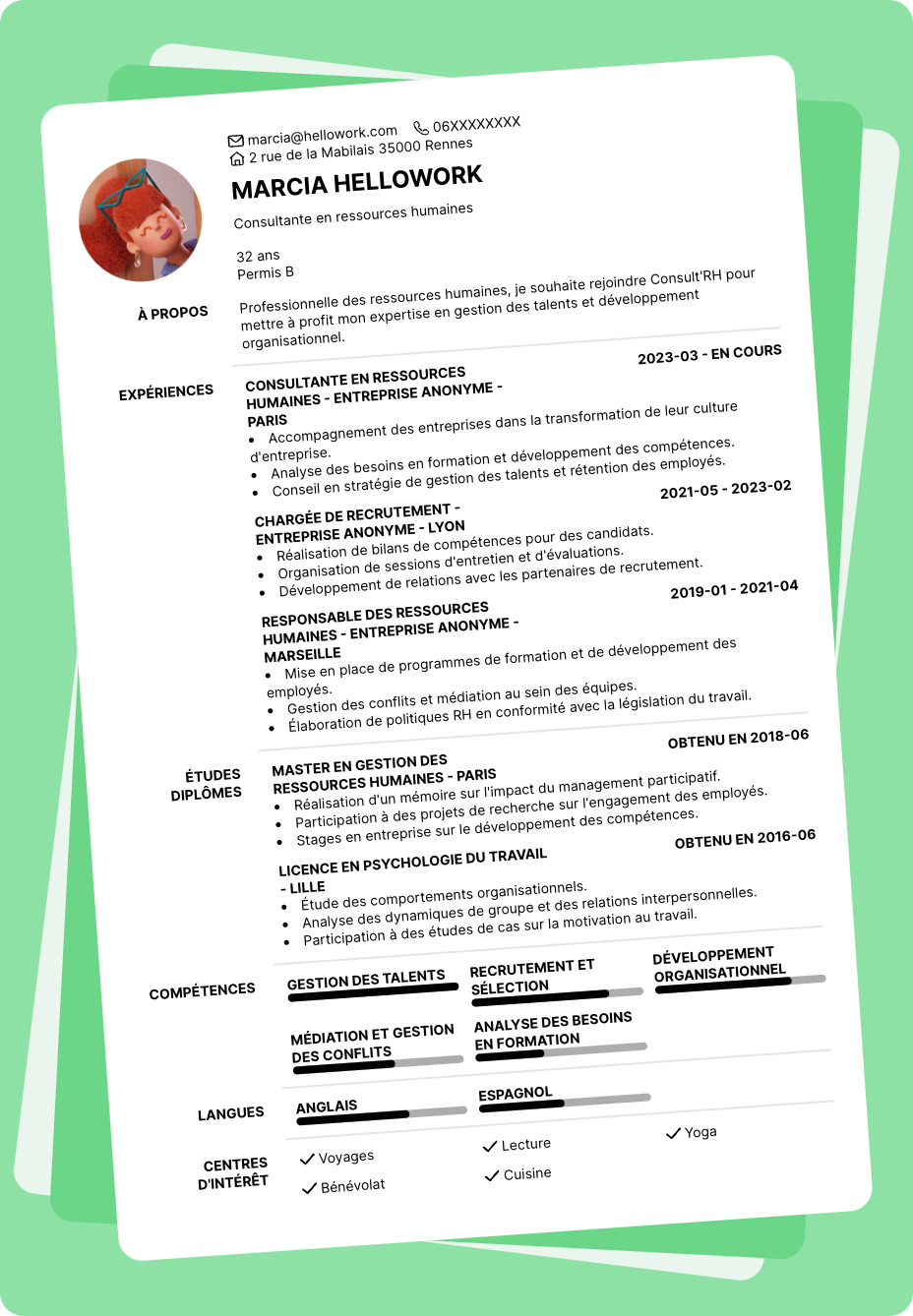 Exemple CV Consult'RH