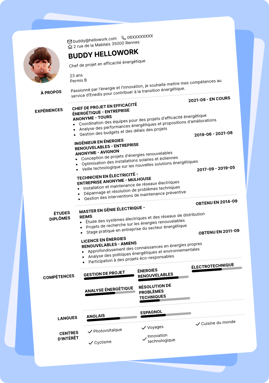 Exemple CV Enedis