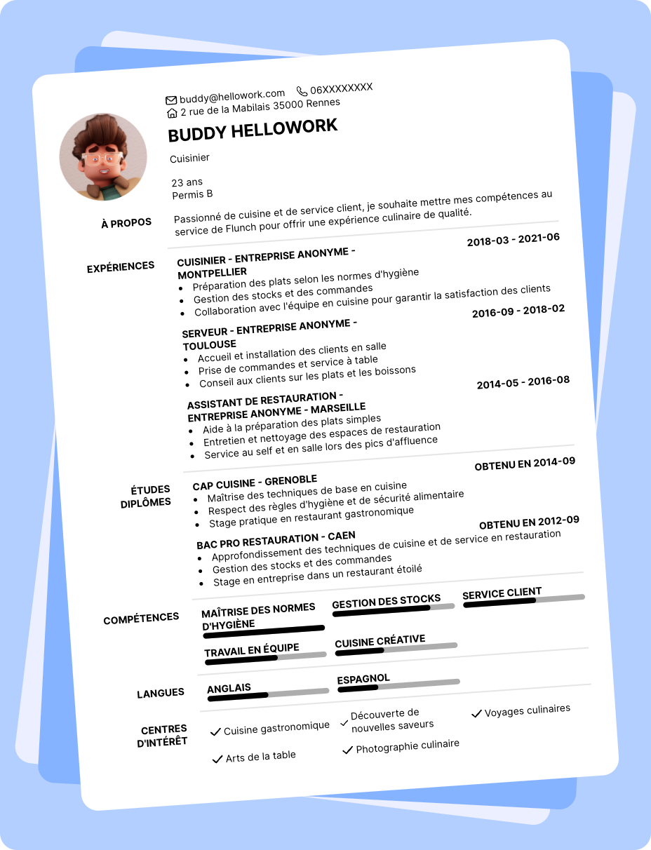 Exemple CV Flunch