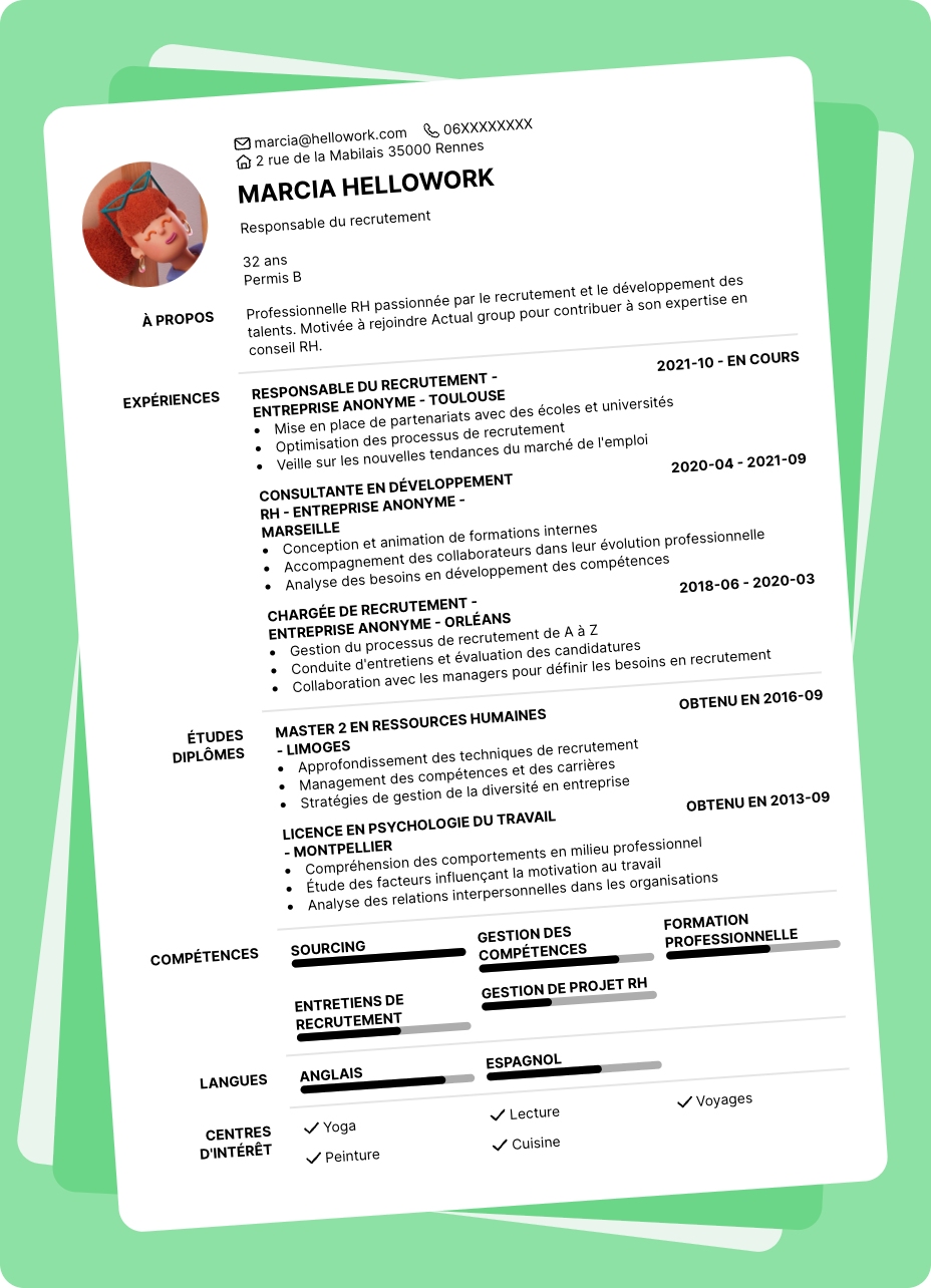 Exemple CV Actual group