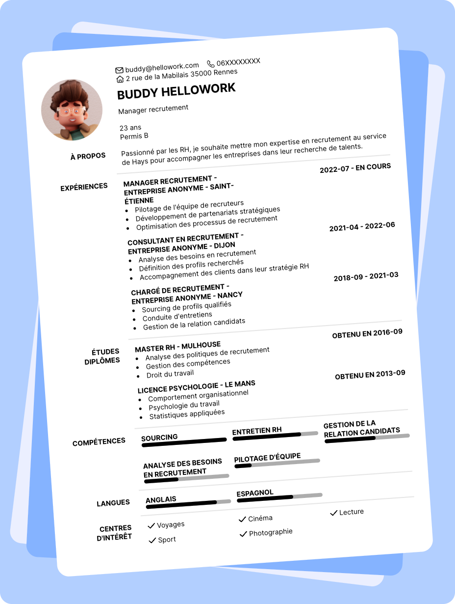 Exemple CV Hays