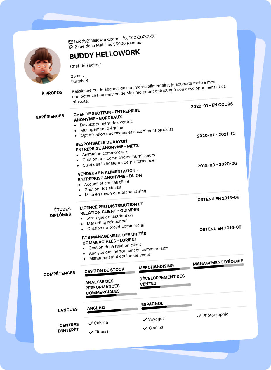 Exemple CV Maximo