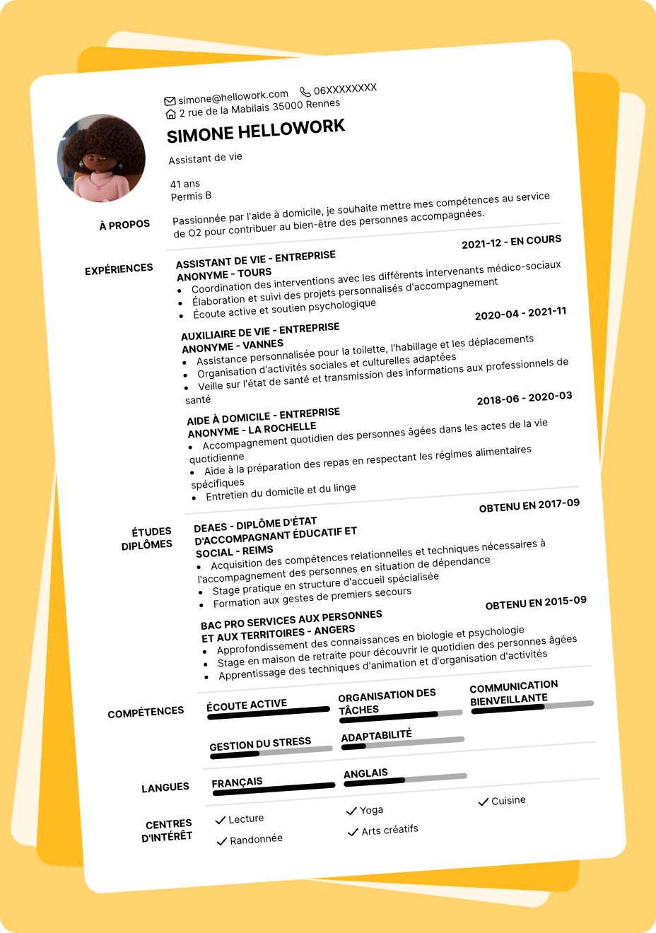 Exemple CV O2
