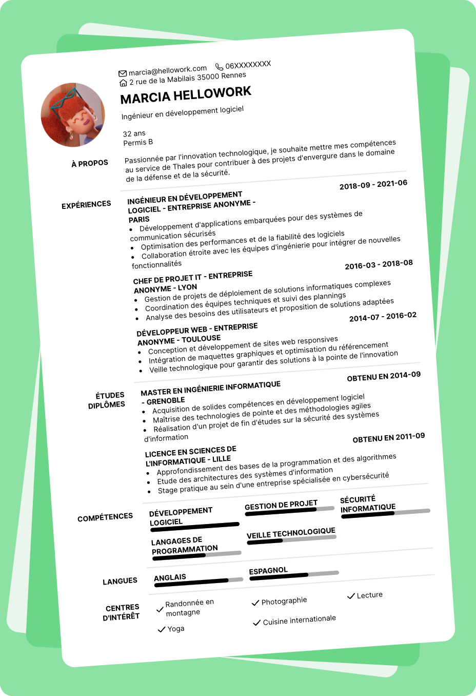 Exemple CV Thales