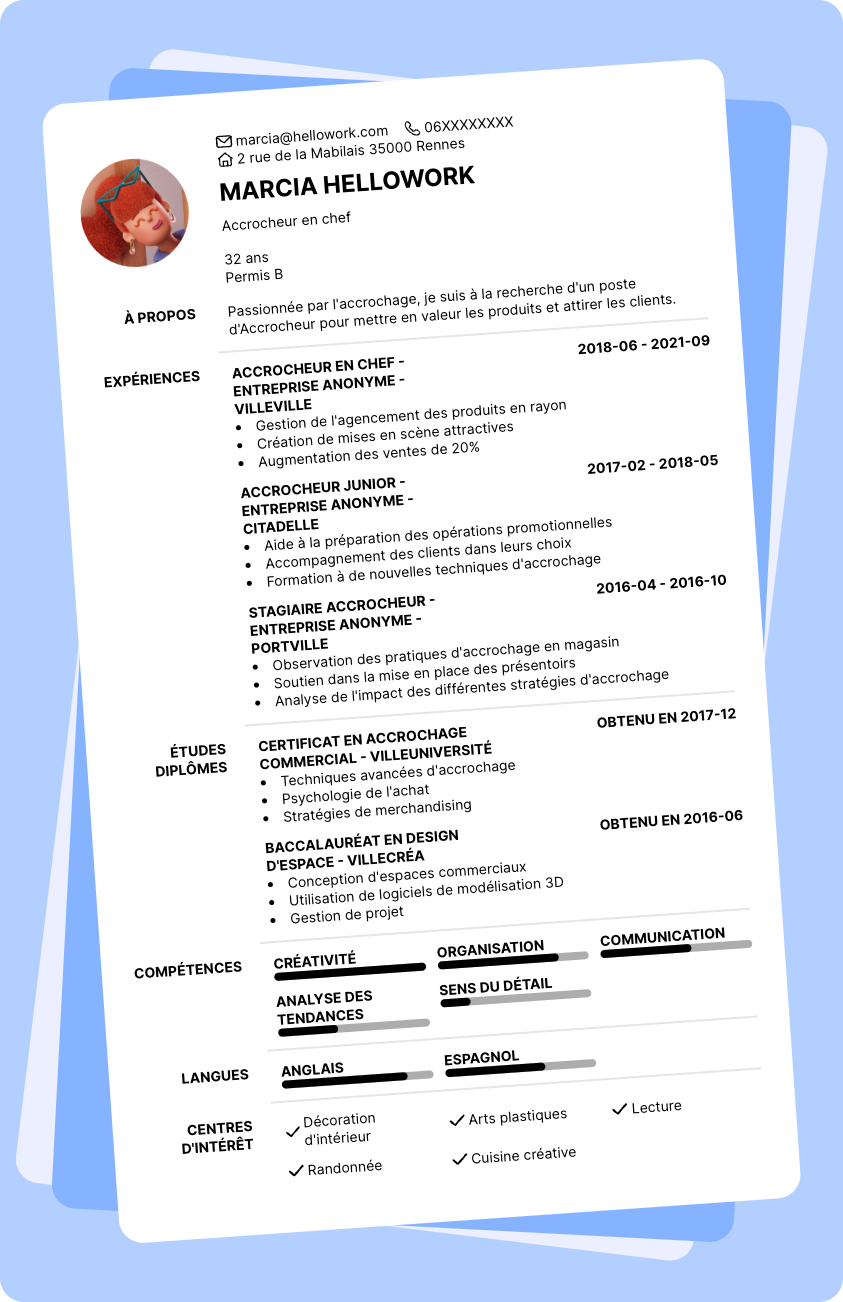 Modèle CV Accrocheur Exemple CV Accrocheur
