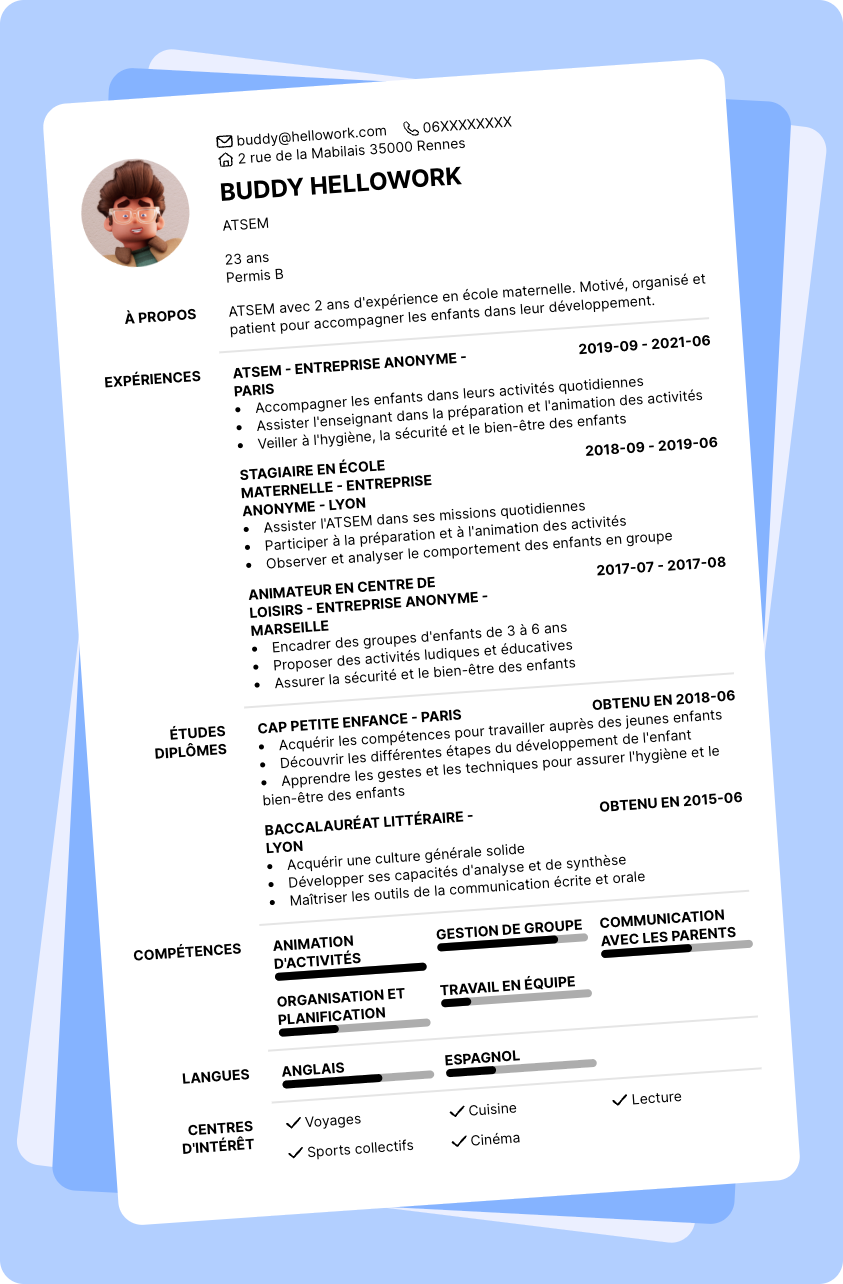 Exemple CV ATSEM