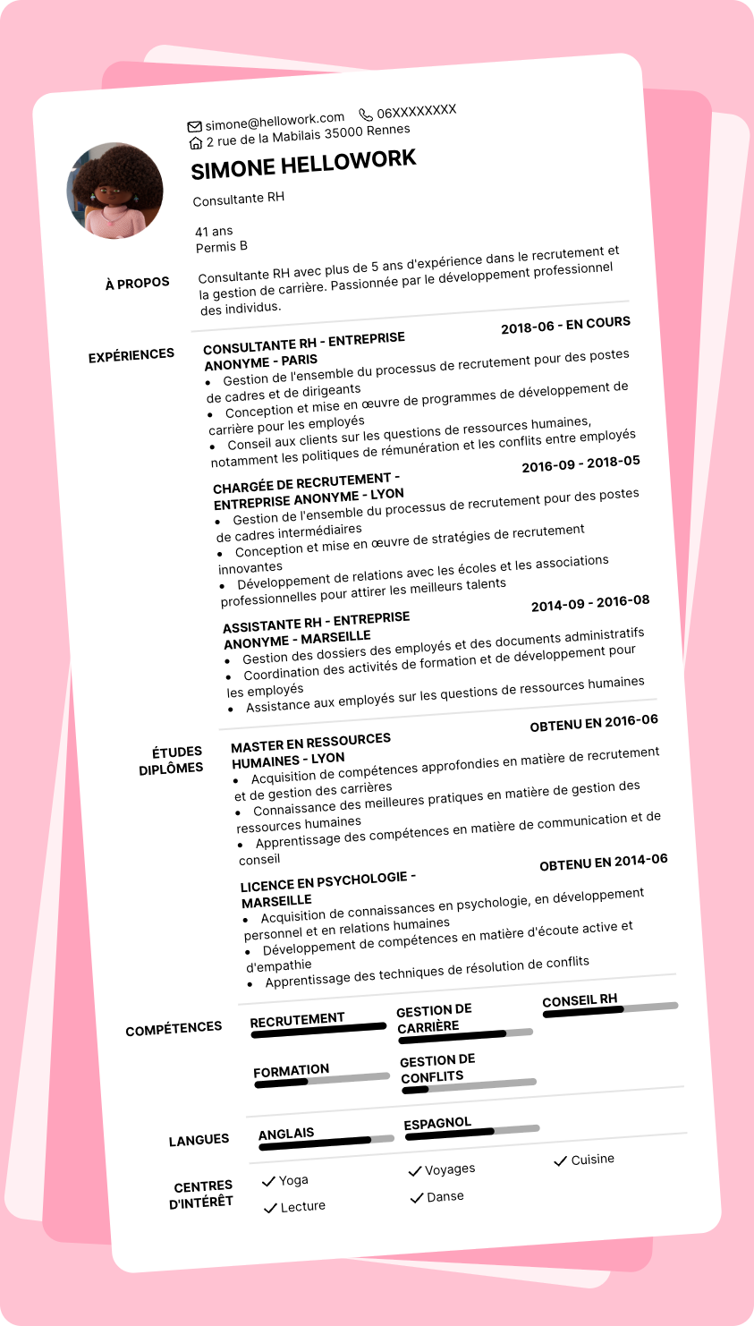 Exemple CV Consultant RH