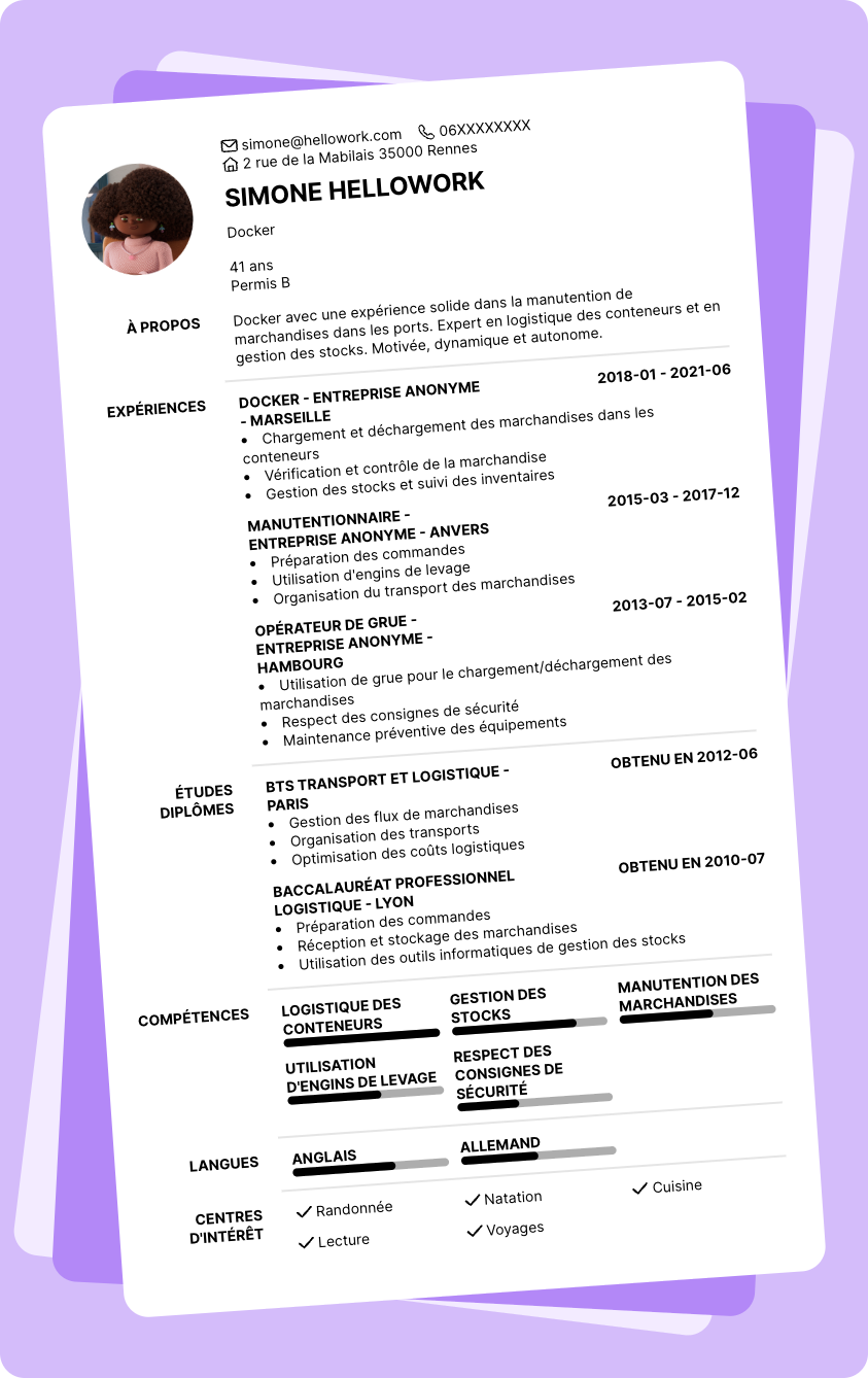 Exemple CV Docker